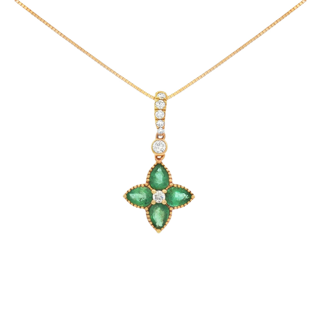 DIJE FLOR DE ESMERALDA
