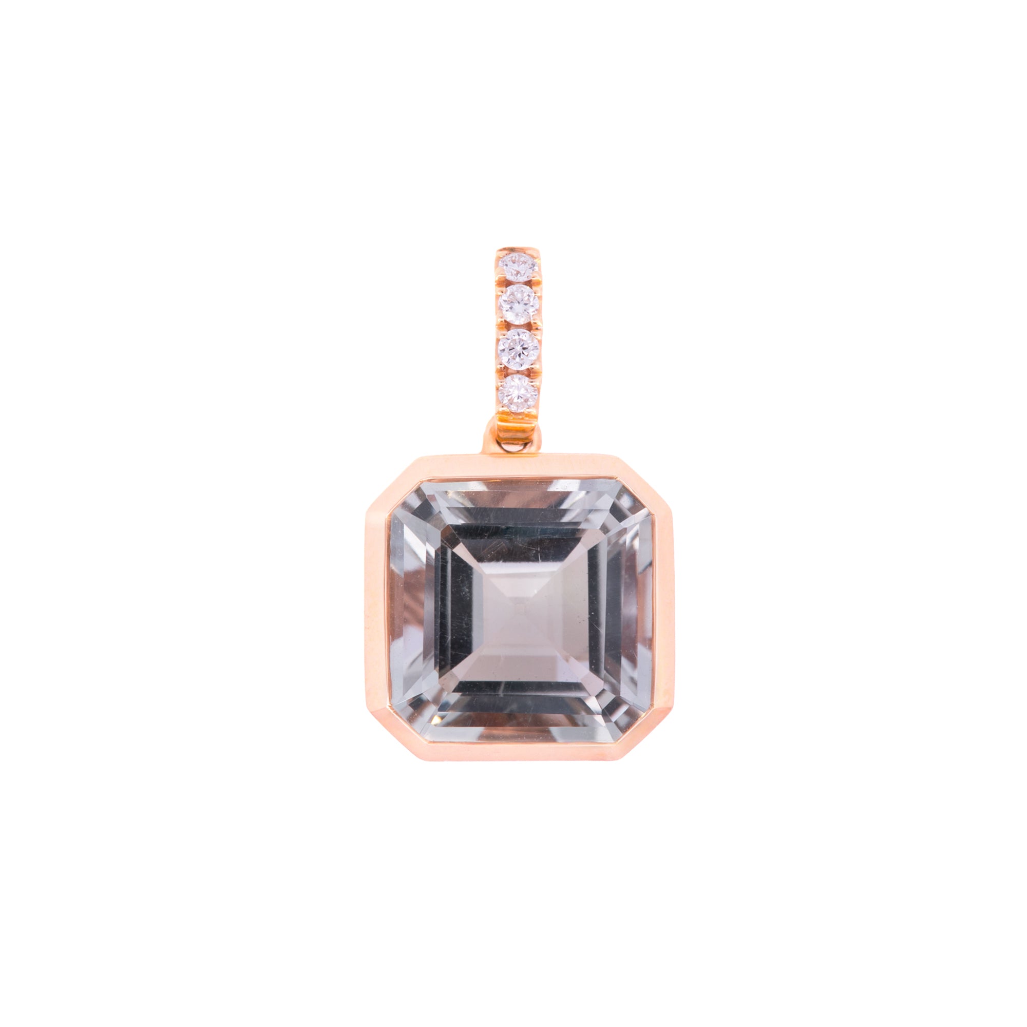 DIJE AMATISTA VERDE CUADRADO DIAMANTES