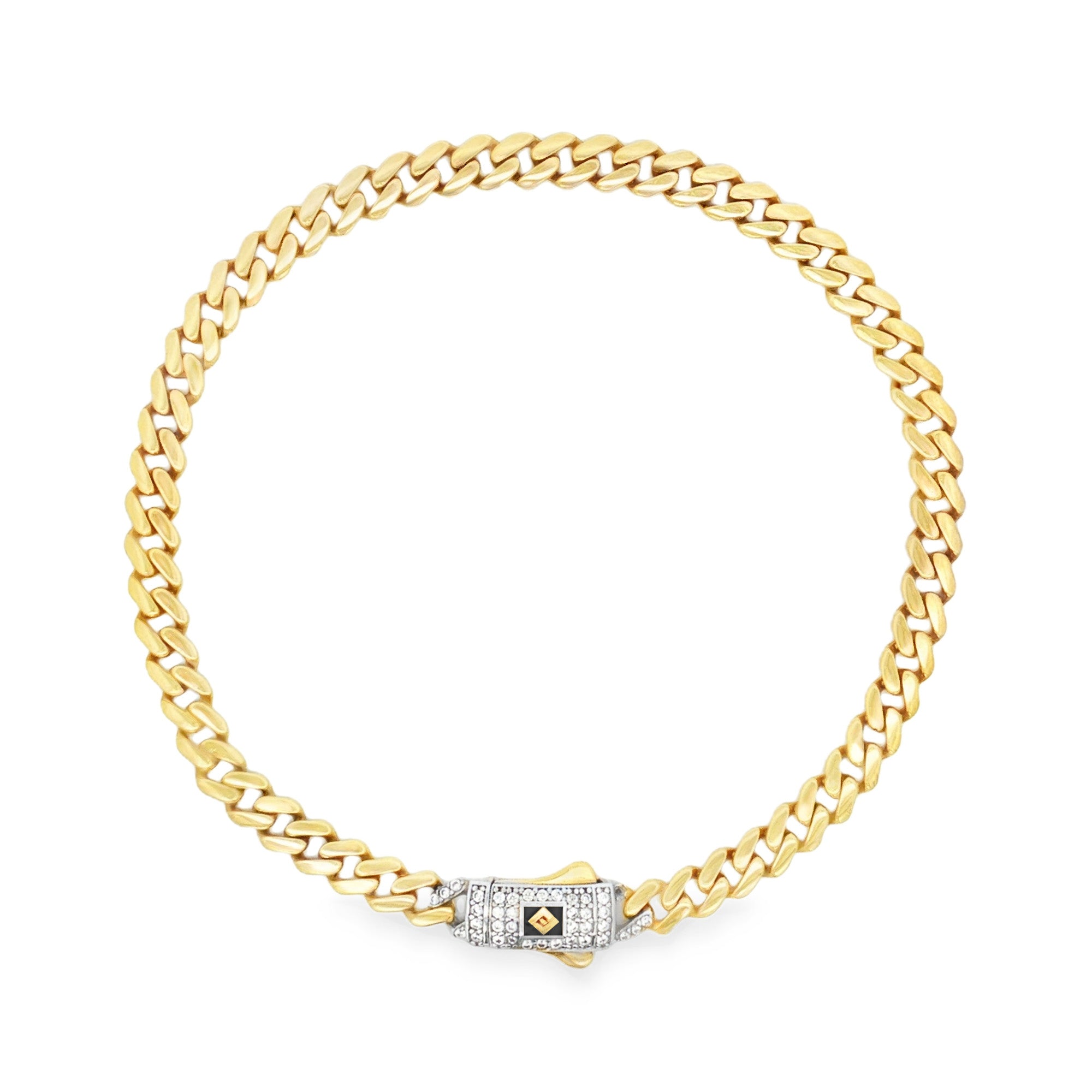 PULSERA TEJIDO GRUMETA ZIRCONES 20CM