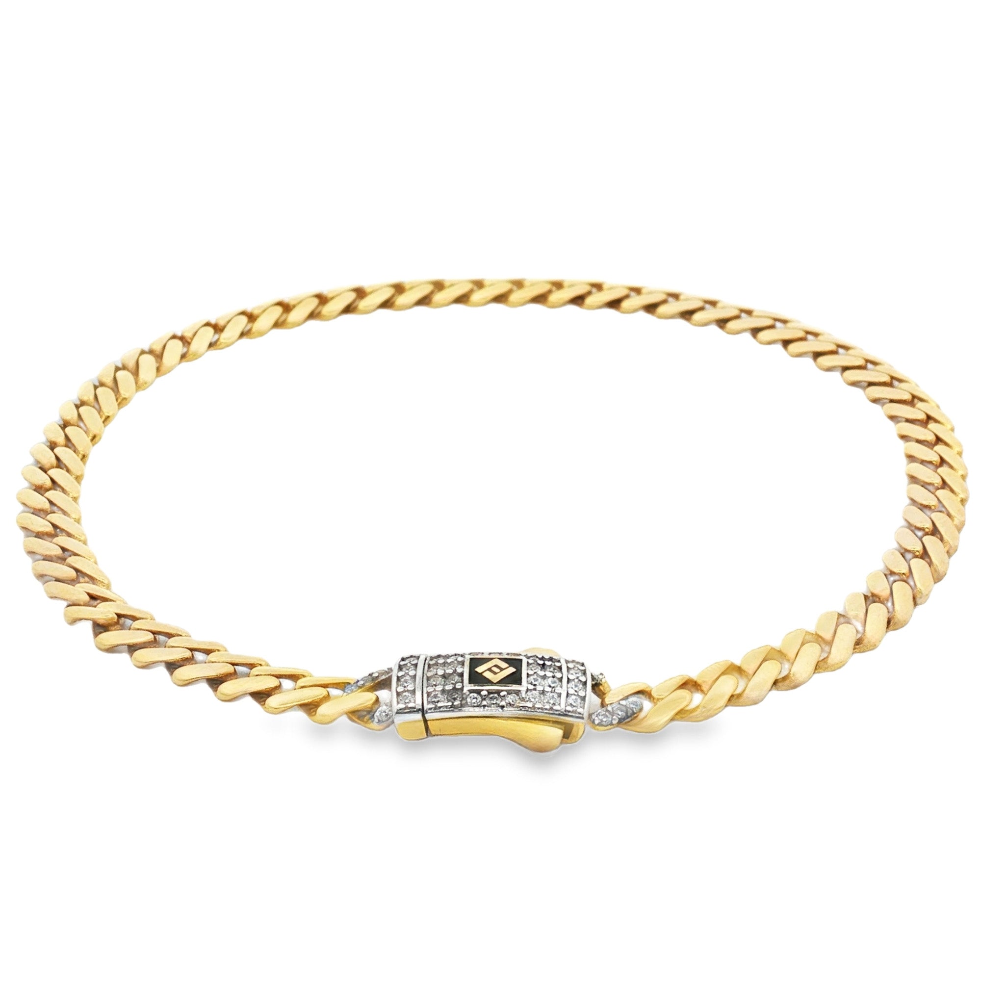 PULSERA TEJIDO GRUMETA ZIRCONES 20CM