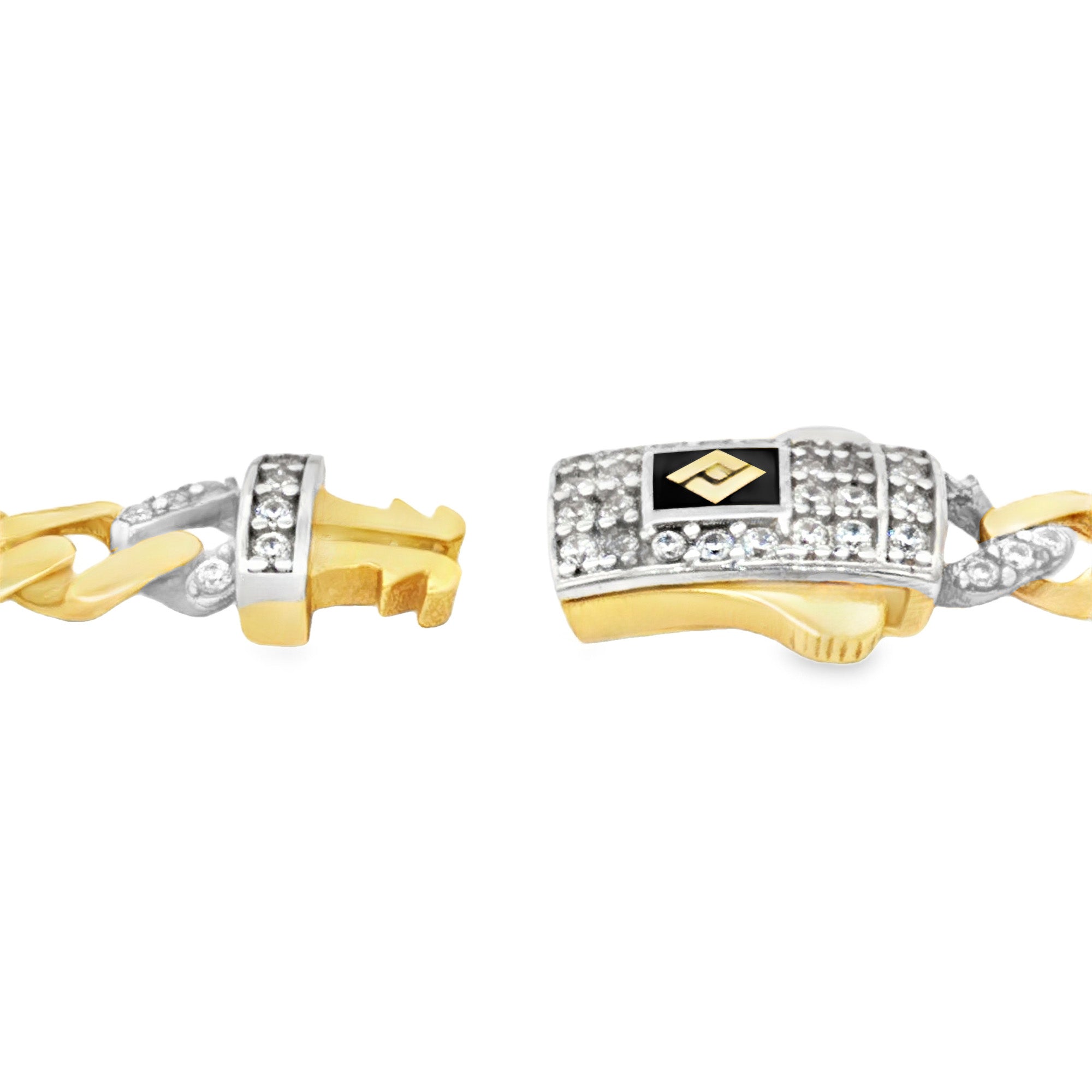 PULSERA TEJIDO GRUMETA ZIRCONES 20CM