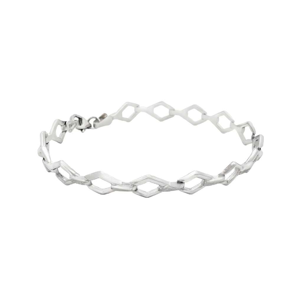 PULSERA TEJIDO ESLABONES ROMBO