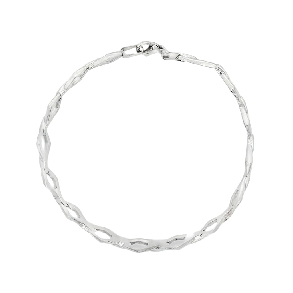 PULSERA TEJIDO ESLABONES ROMBO