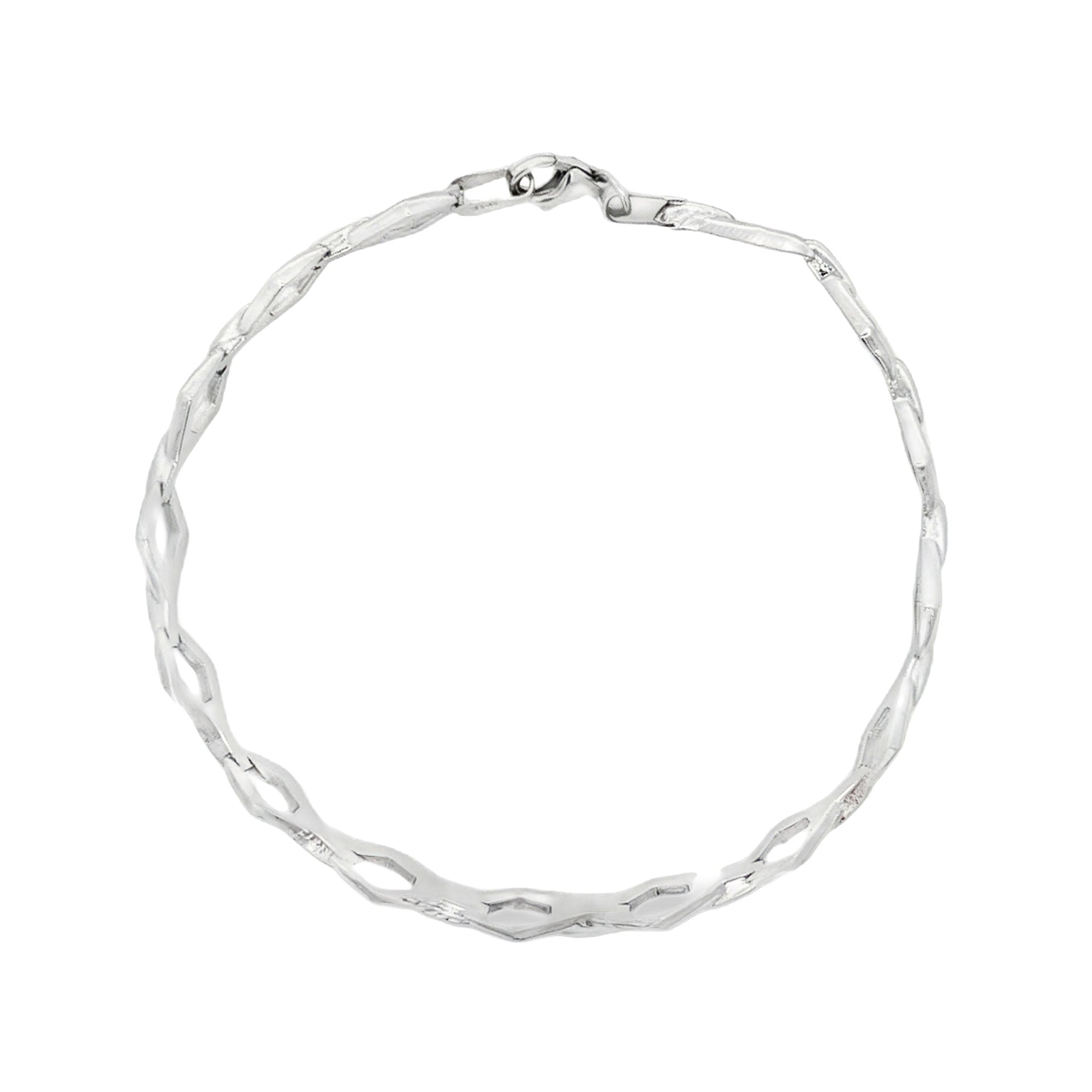 PULSERA TEJIDO ESLABONES ROMBO