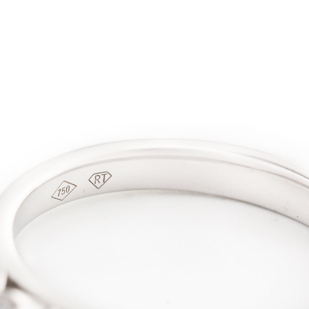 ANILLO SOLITARIO FLOR CON DIAMANTES