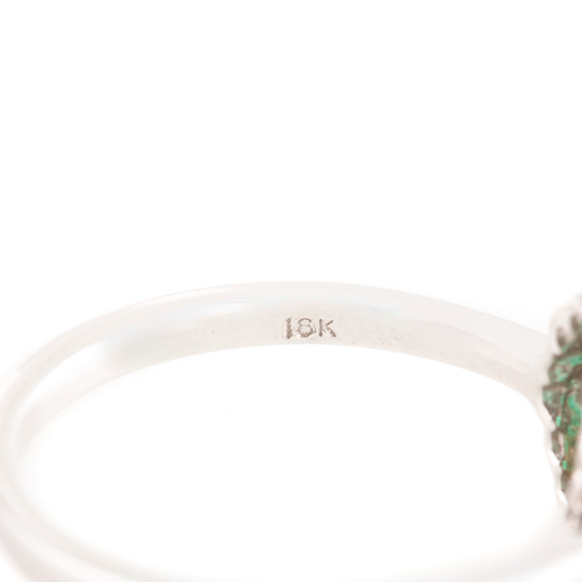 ANILLO FLOR ESMERALDAS Y DIAMANTES