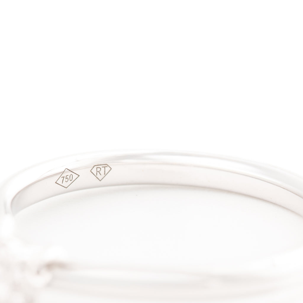 ANILLO SOLITARIO FLOR CON DIAMANTES