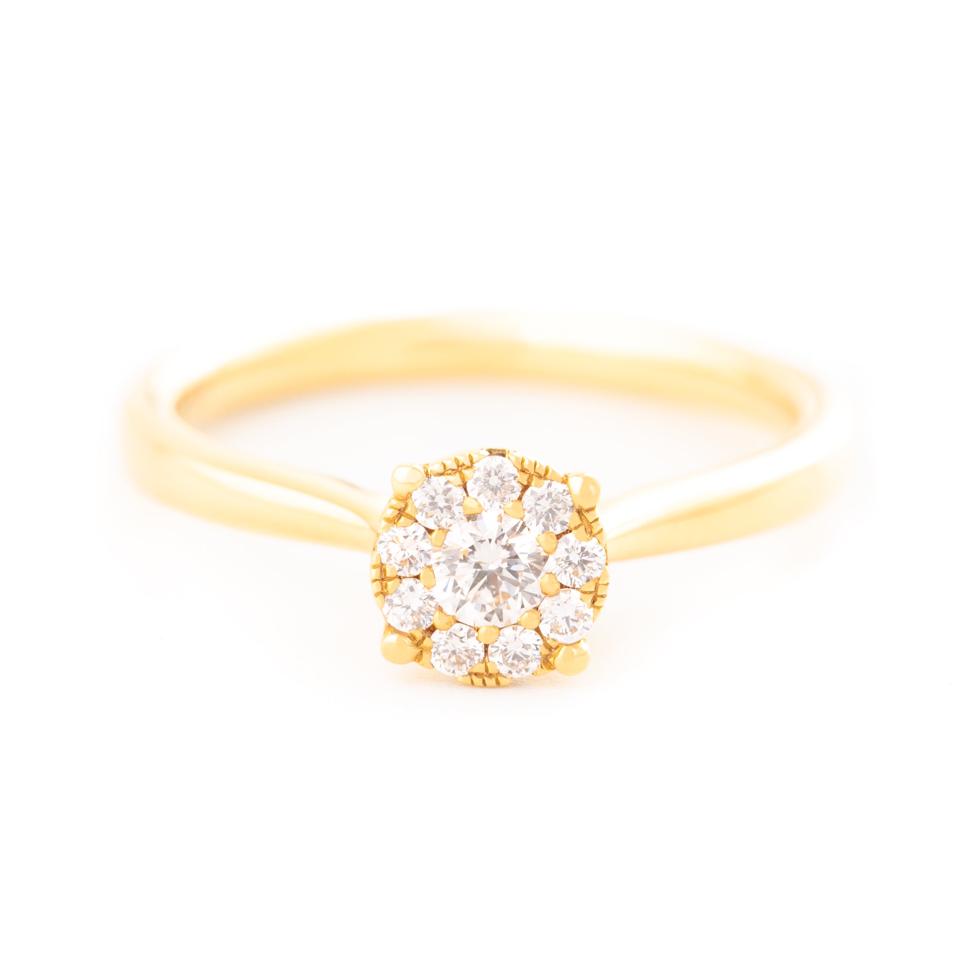 SOLITARIO FLOR CON DIAMANTES