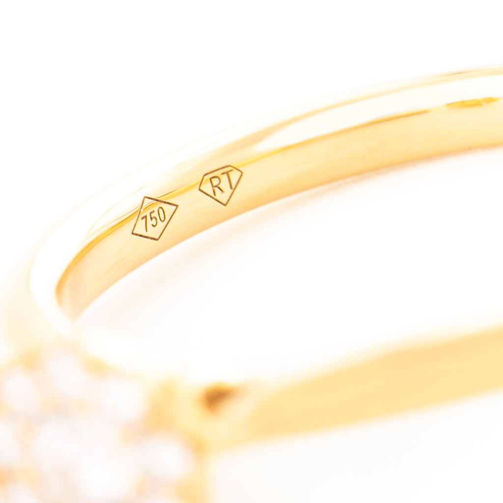 SOLITARIO FLOR CON DIAMANTES