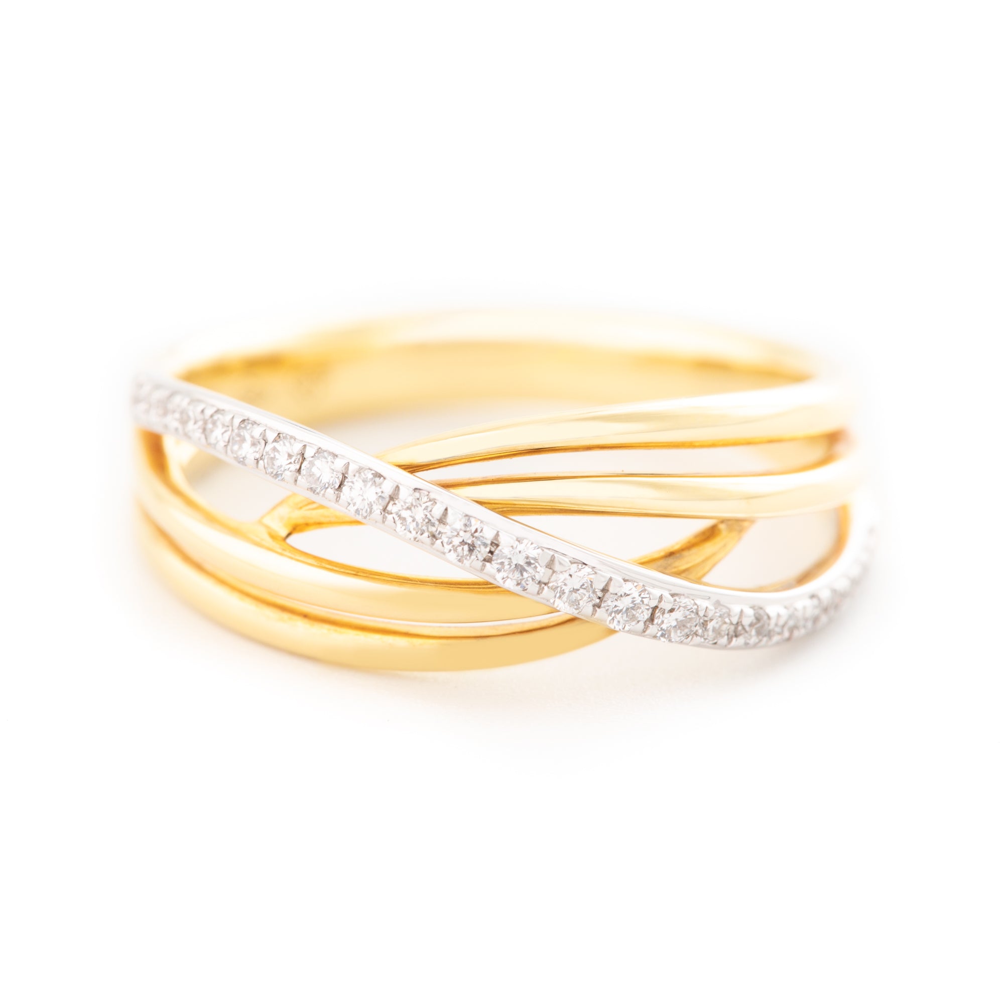 ARGOLLA ONDAS CON DIAMANTES