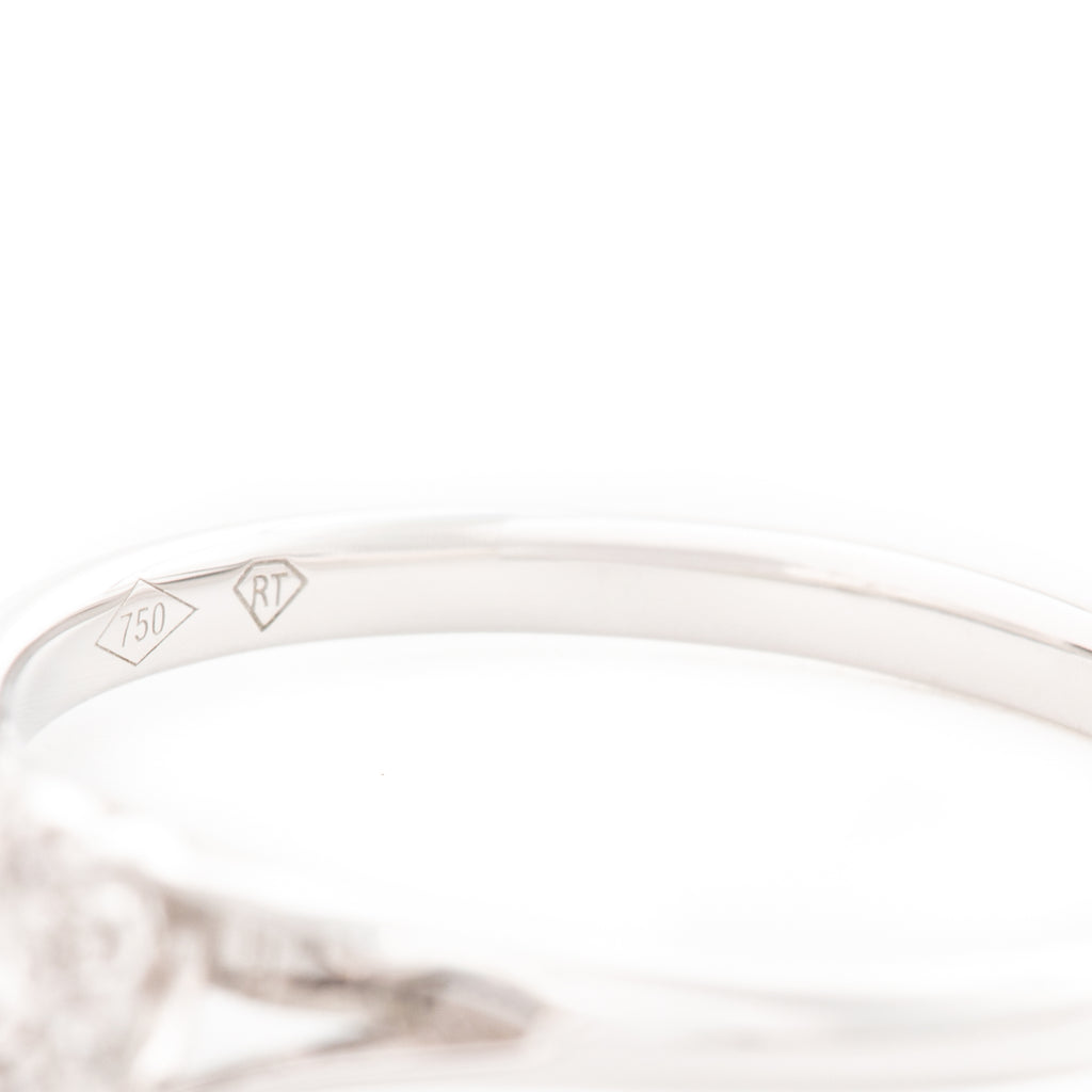 ANILLO SOLITARIO FLOR CON DIAMANTES