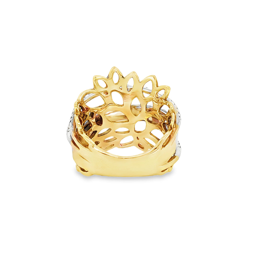 ANILLO FLOR CON DIAMANTES
