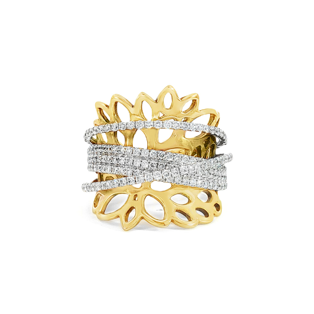 ANILLO FLOR CON DIAMANTES