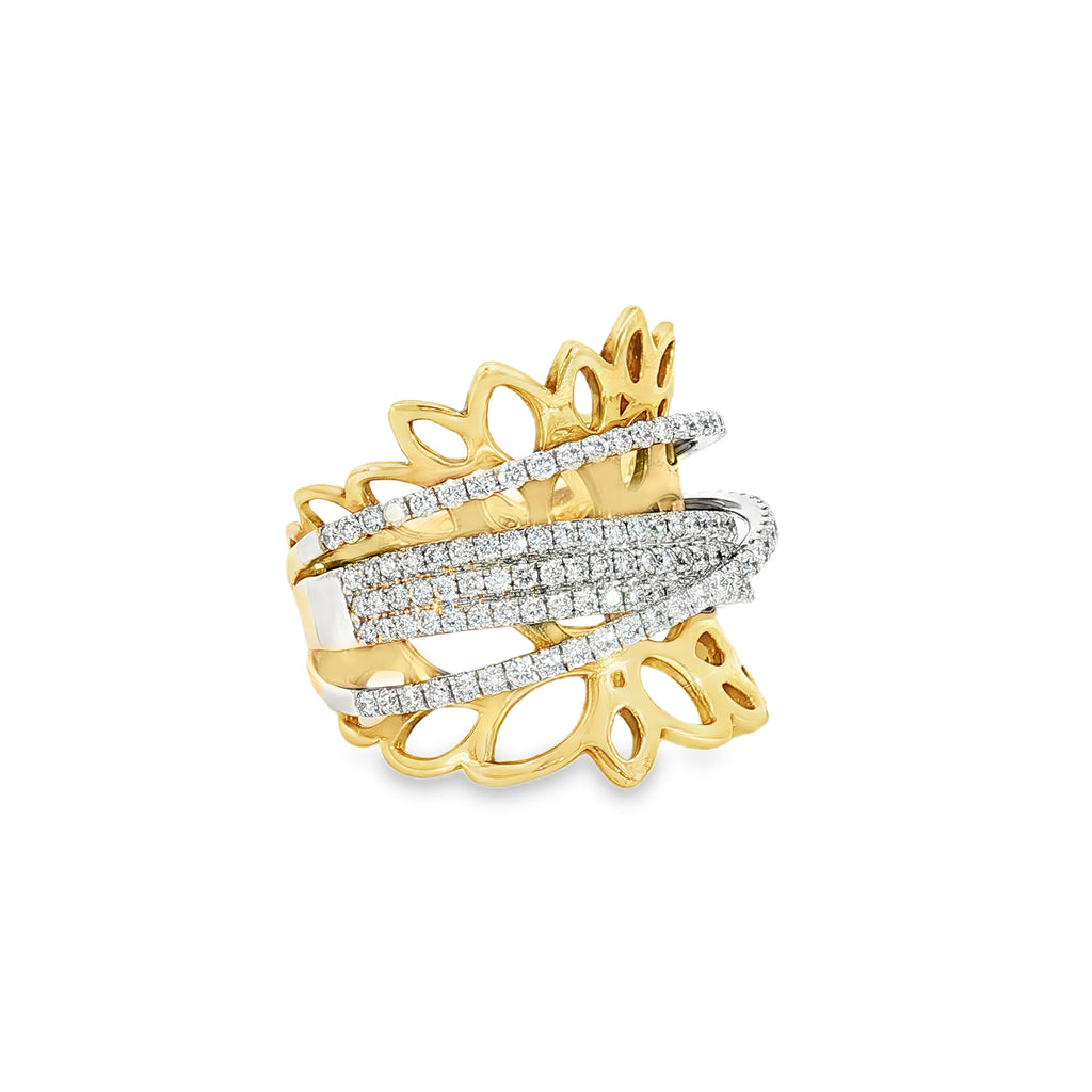 ANILLO FLOR CON DIAMANTES
