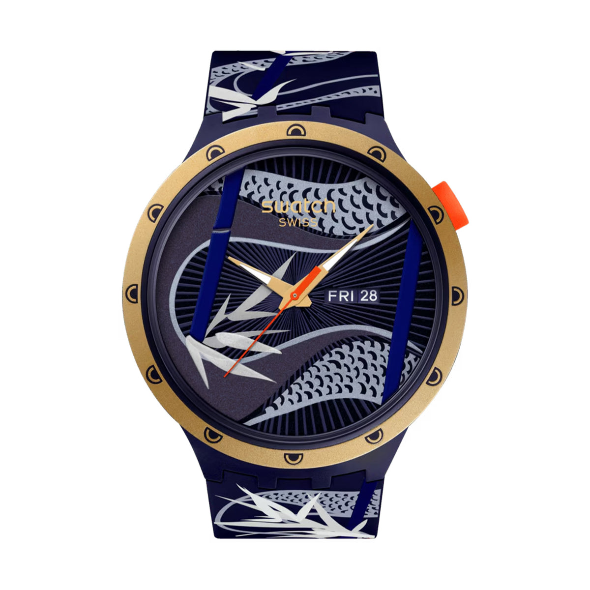 Reloj Swatch Big Bold Blue and Golden Lithe Dancer Unisex