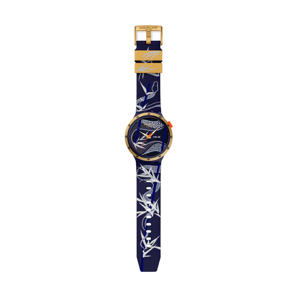 Reloj Swatch Big Bold Blue and Golden Lithe Dancer Unisex