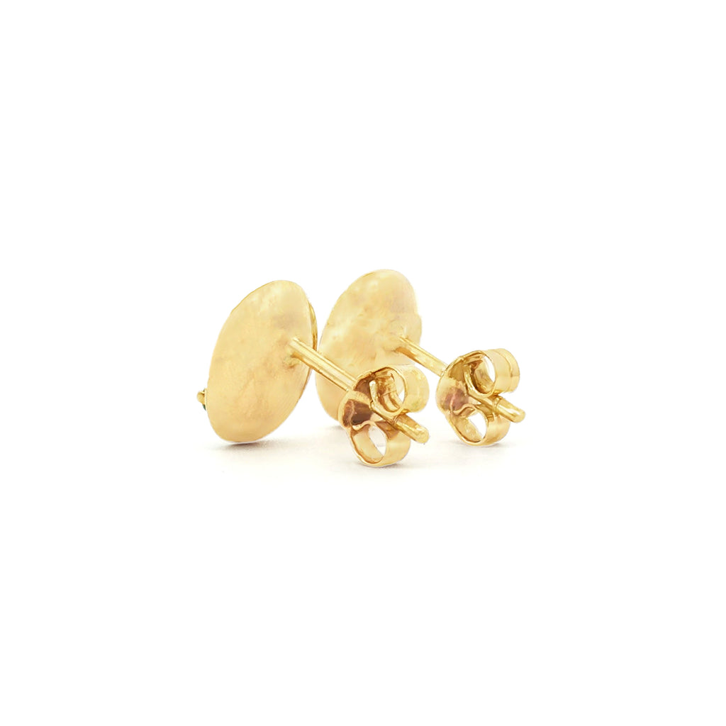 ARETES GRANO CAFÉ CON ESMERALDA