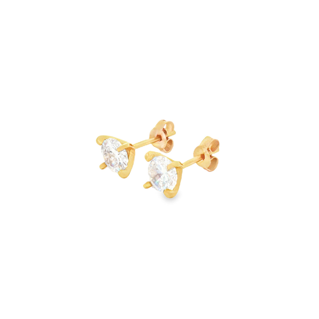 ARETES CON ZIRCÓN 4 UÑAS