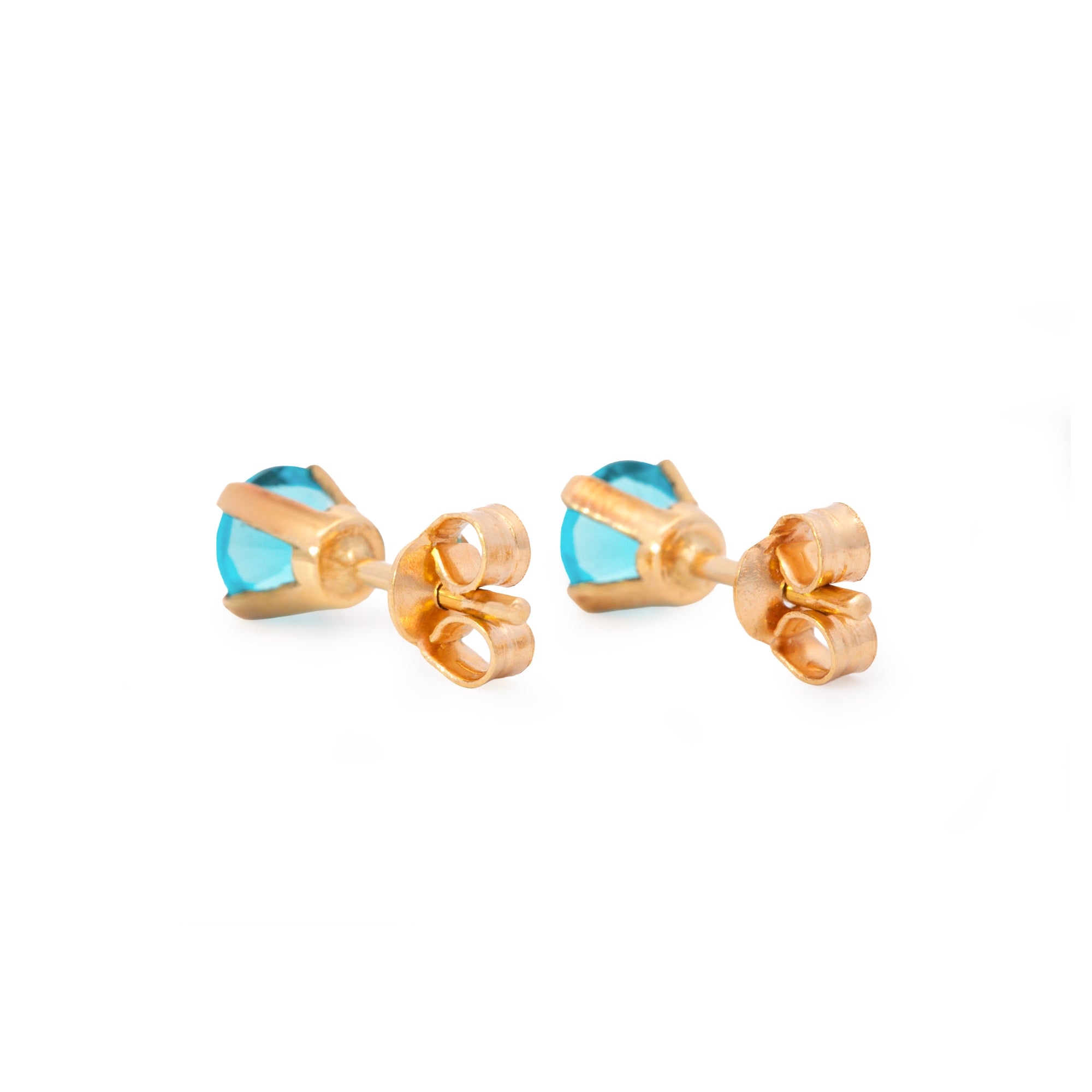 ARETES CON ZIRCÓN AZUL