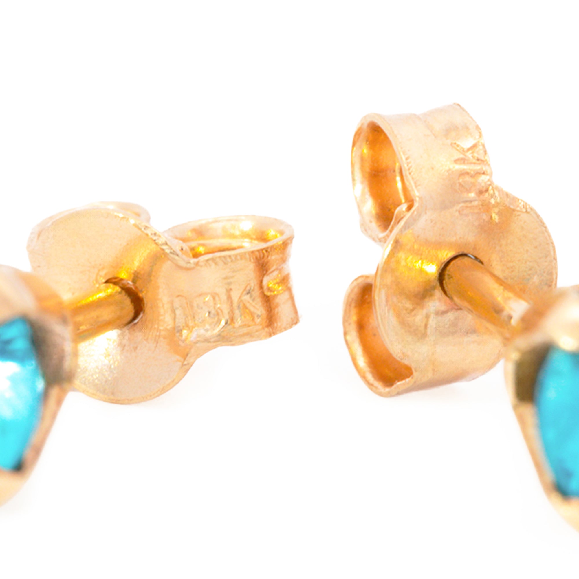 ARETES CON ZIRCÓN AZUL