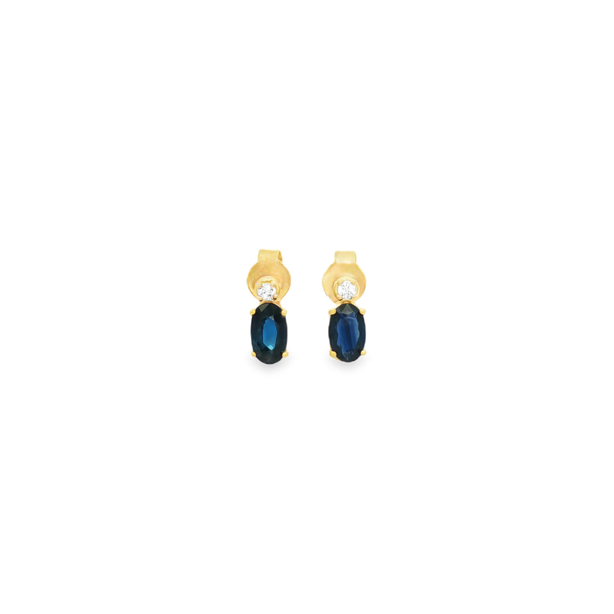 ARETES CON ZAFIROS Y DIAMANTES