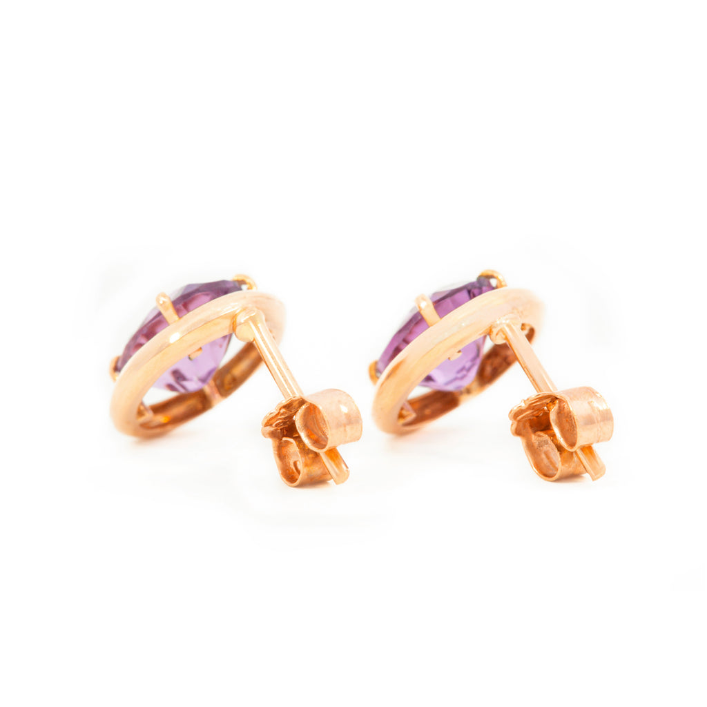 ARETES OVAL AMATISTA