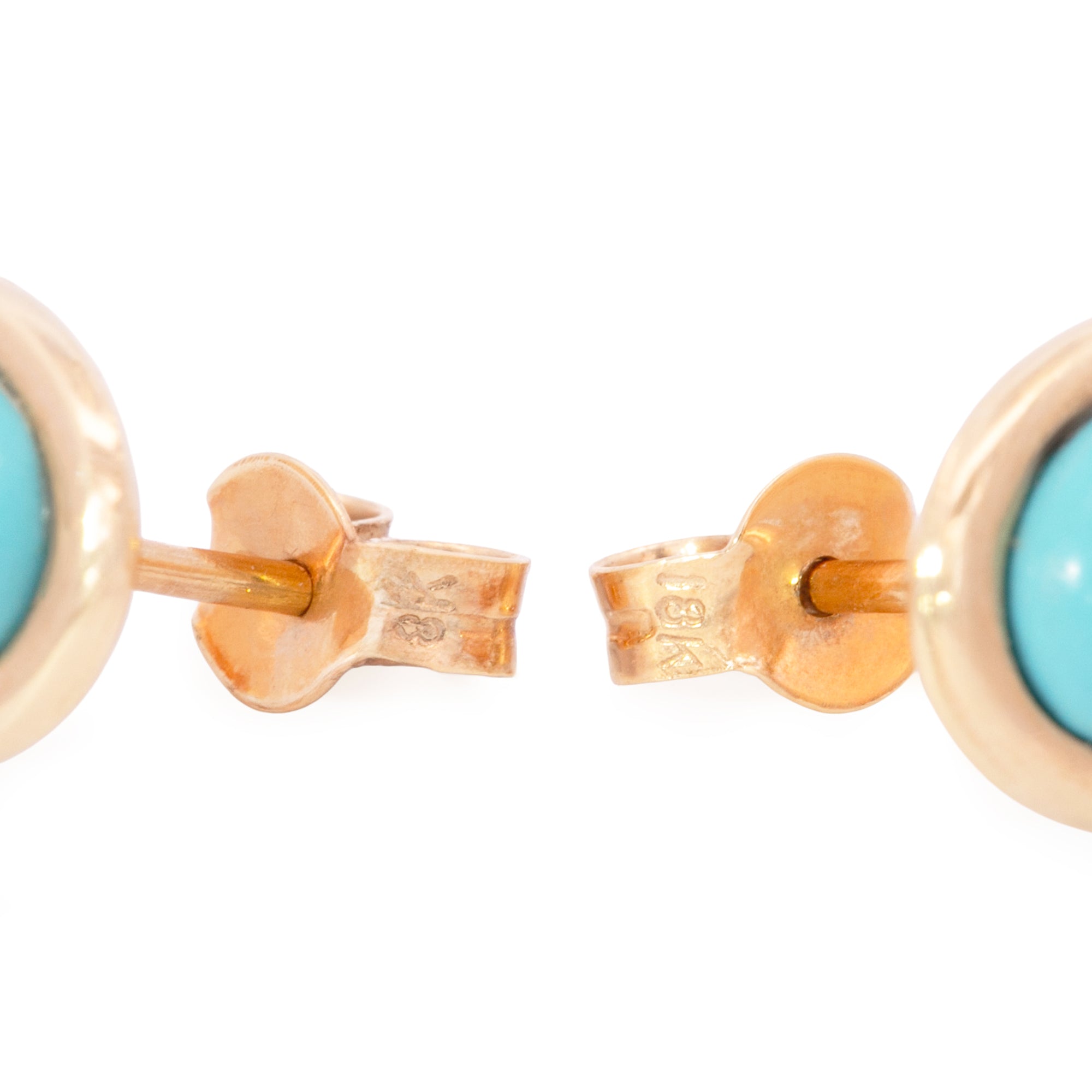 ARETES CON TURQUESA OVAL