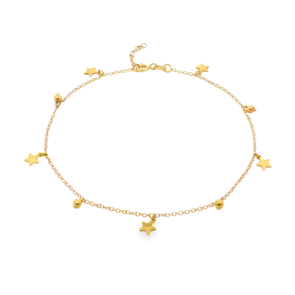 TOBILLERA CON ESTRELLAS Y BOLA