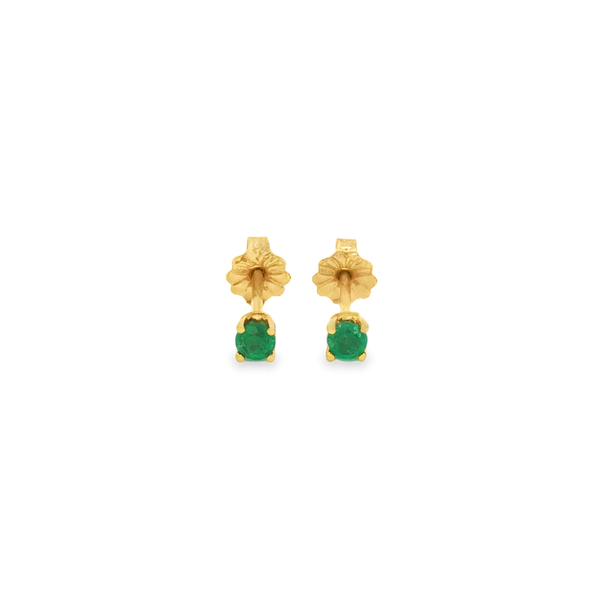 ARETES ESMERALDAS REDONDAS