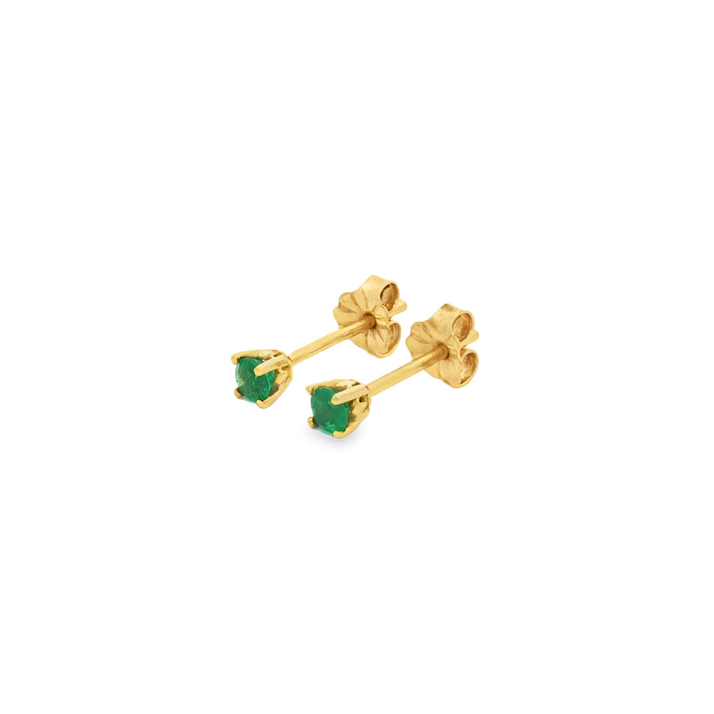 ARETES ESMERALDAS REDONDAS
