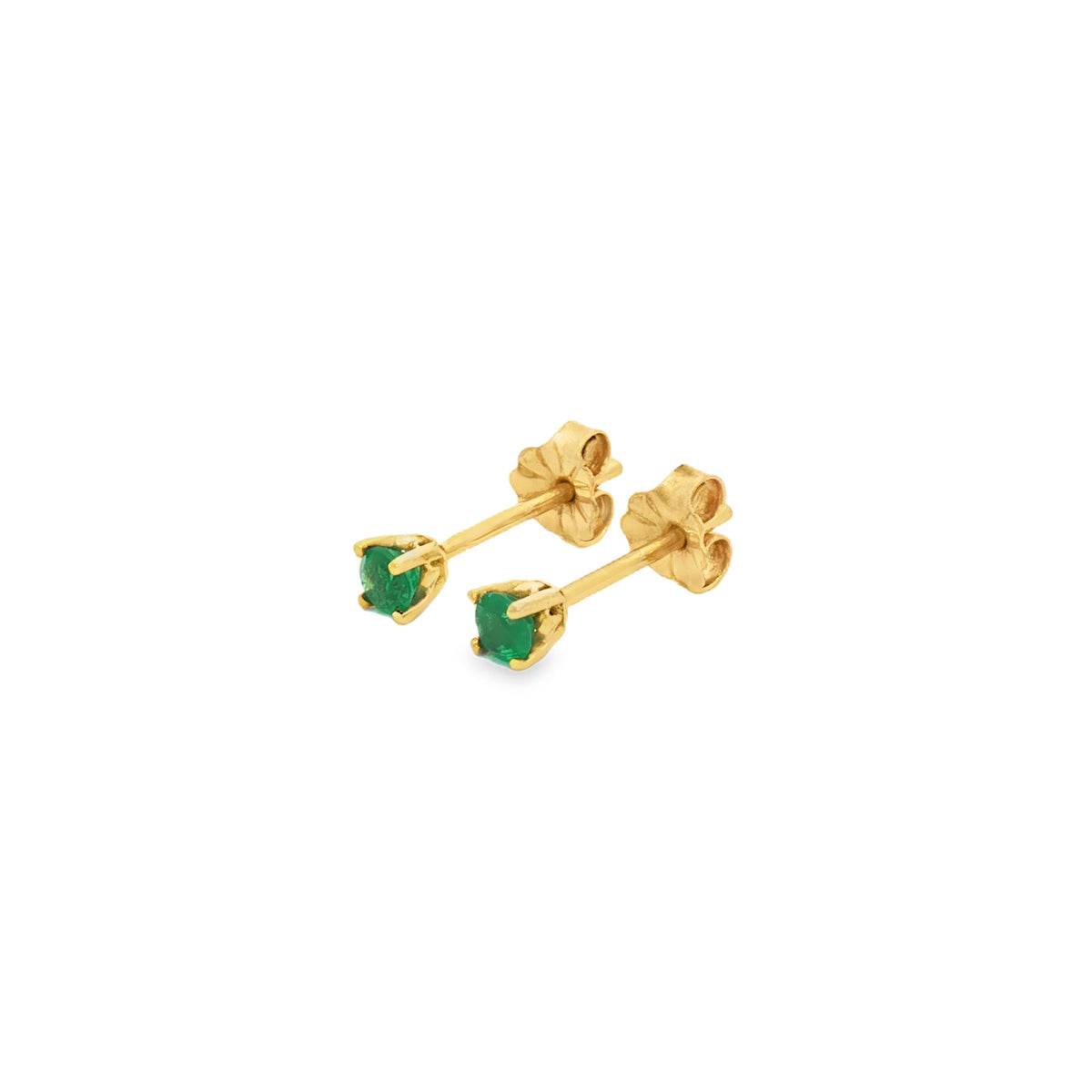 ARETES ESMERALDAS REDONDAS