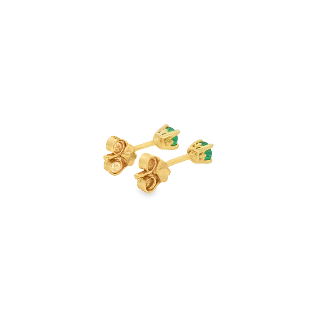ARETES ESMERALDAS REDONDAS