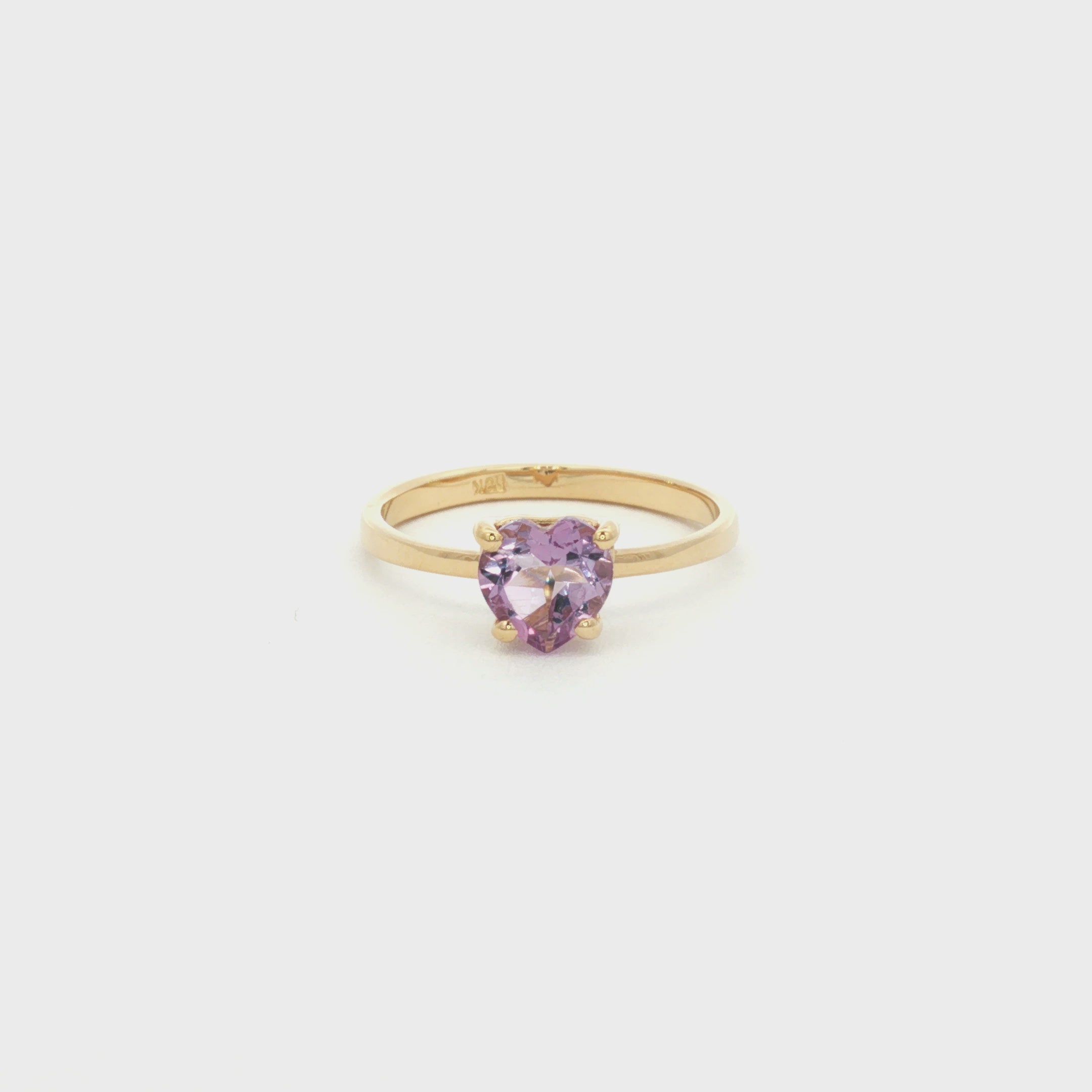 ANILLO AMATISTA CORAZÓN
