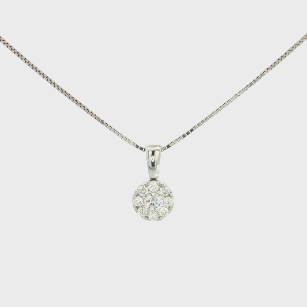 DIJE FLOR CON DIAMANTES