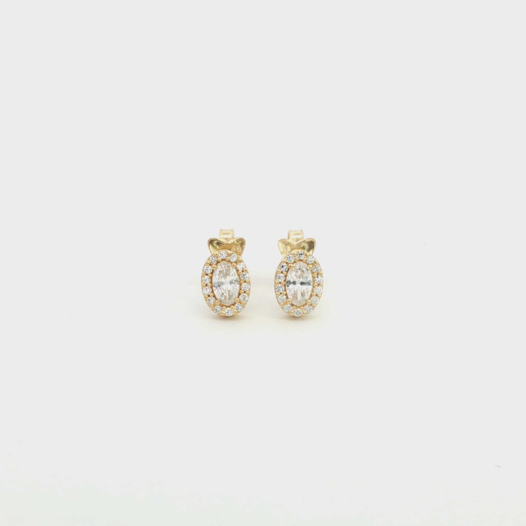 ARETES OVAL ZIRCÓN