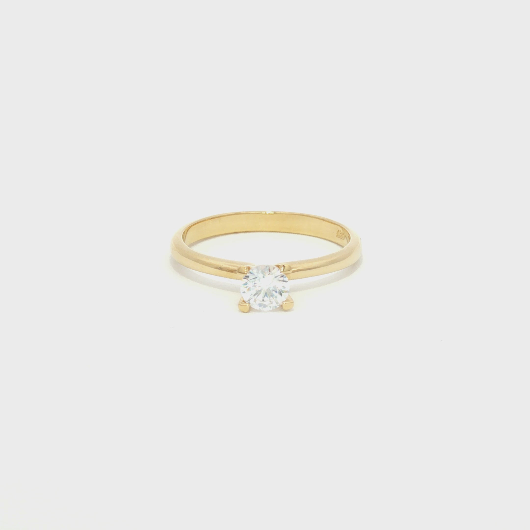 ANILLO SOLITARIO CON ZIRCÓN