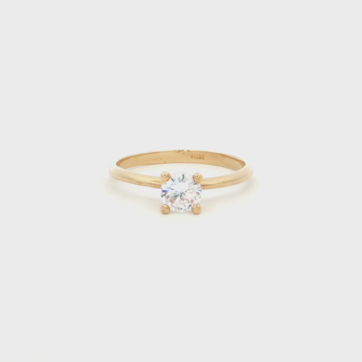 ANILLO SOLITARIO CON ZIRCÓN
