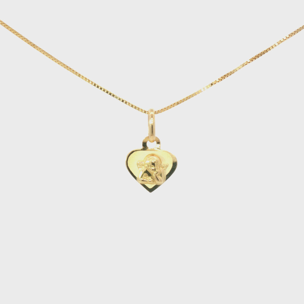 DIJE CORAZÓN ÁNGEL DE LA GUARDA