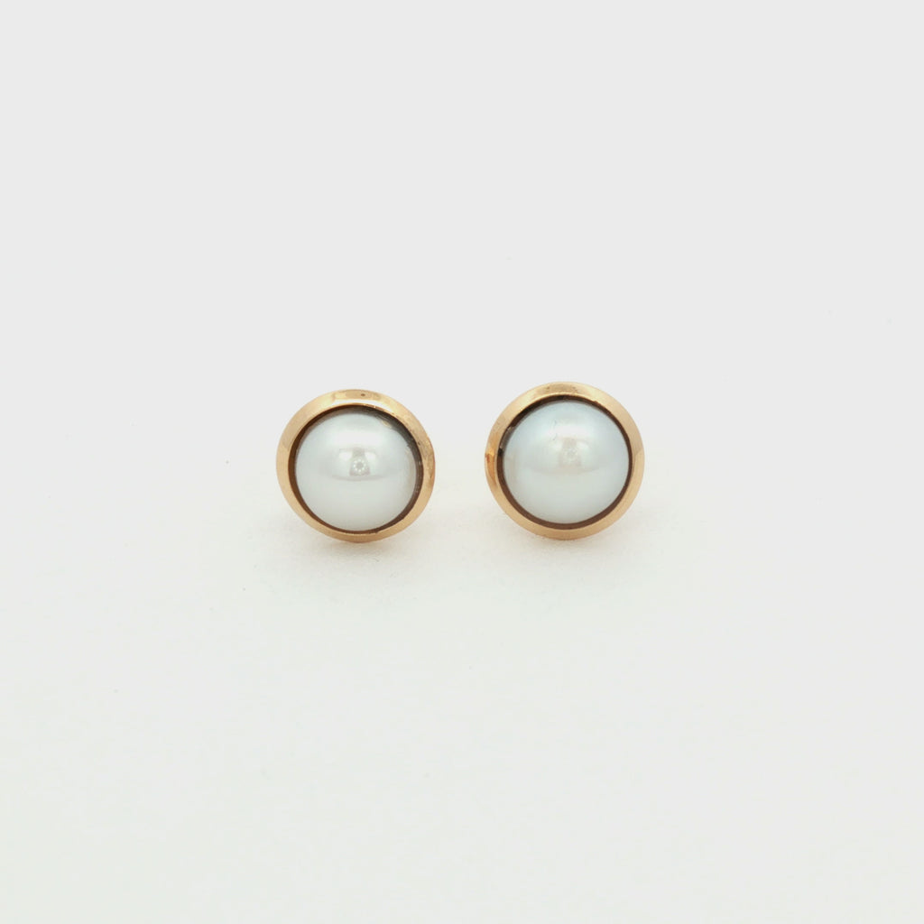 ARETES PERLA MEDIA BOLA