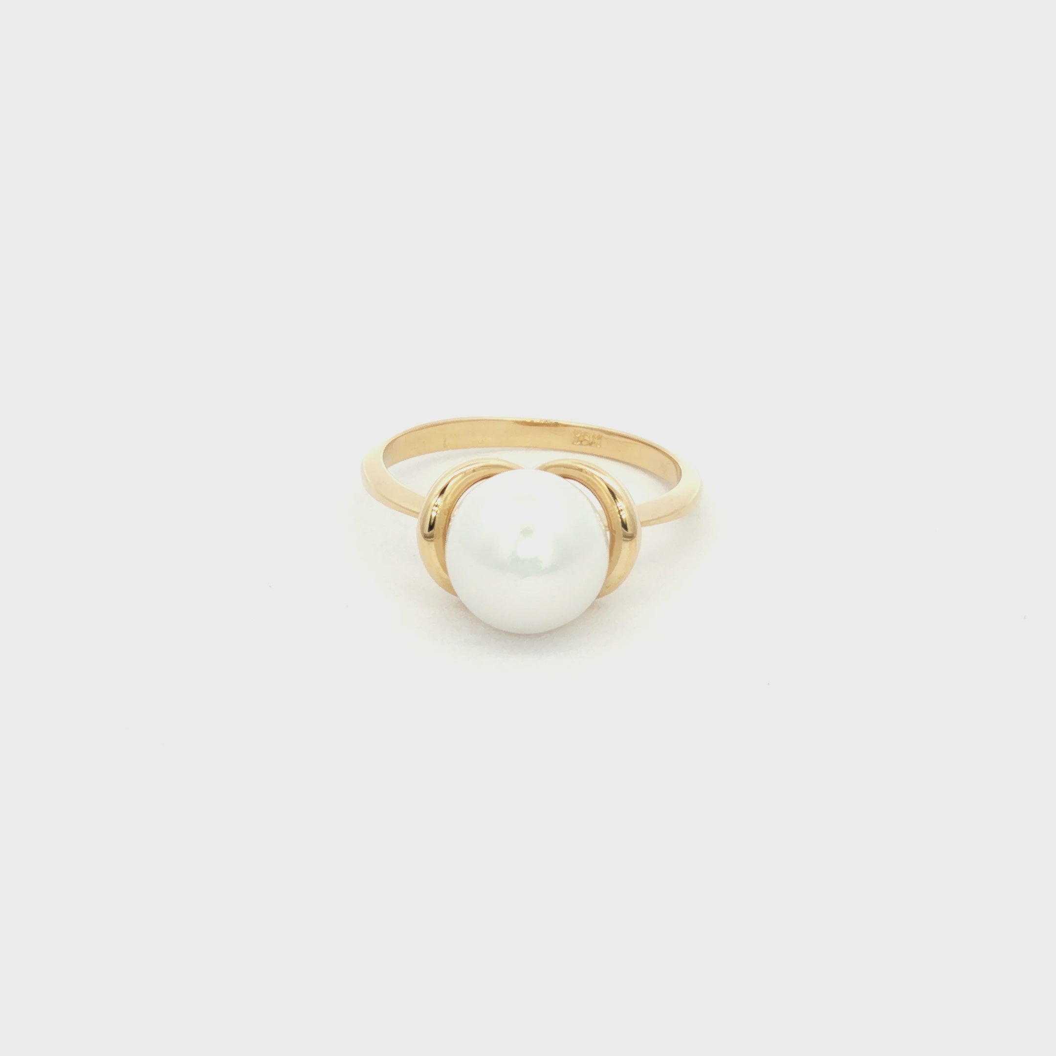 ANILLO PERLA BISEL LATERAL