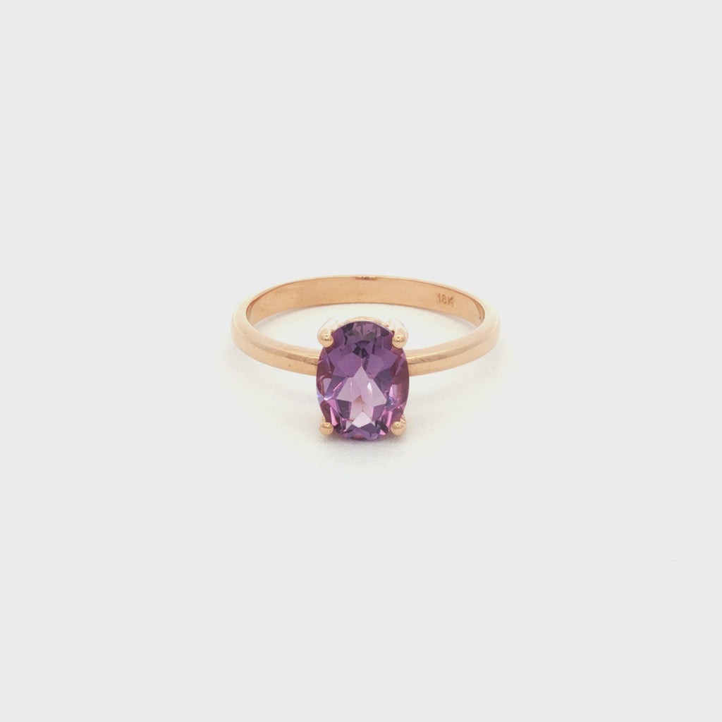 ANILLO AMATISTA OVAL
