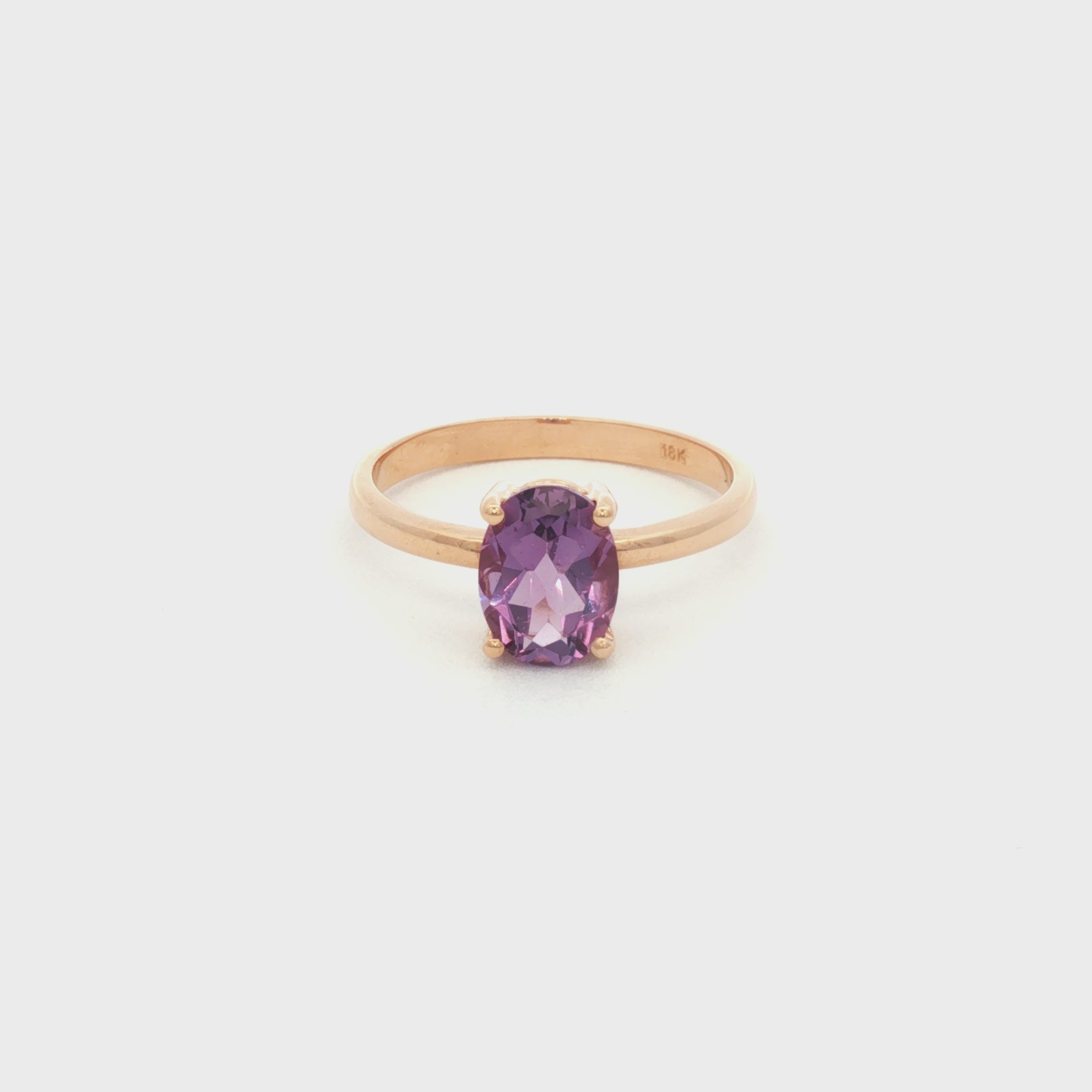 ANILLO AMATISTA OVAL