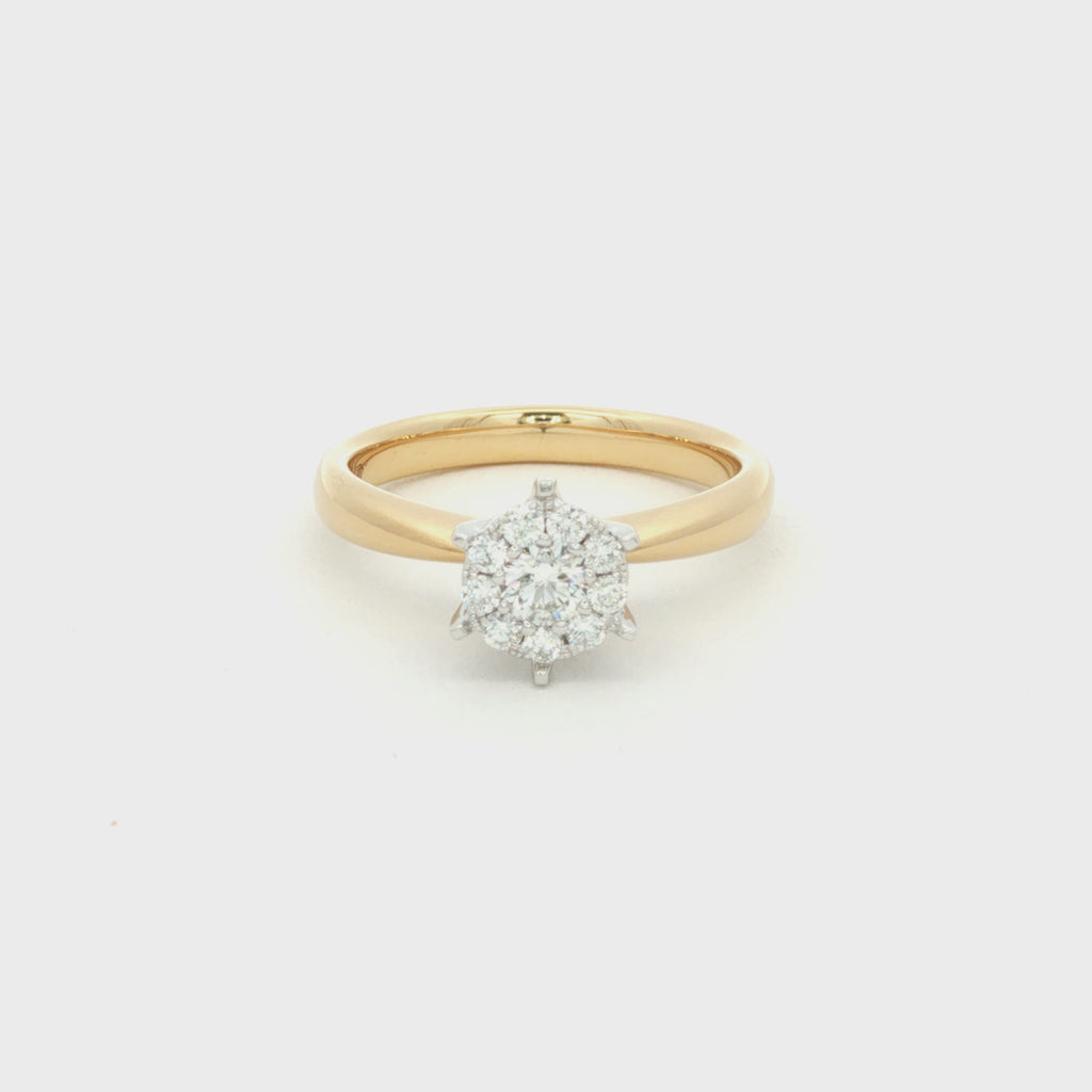 ANILLO CLUSTER CON DIAMANTES