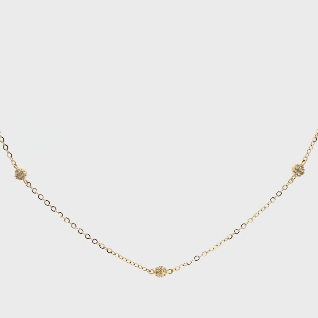 GARGANTILLA FLORES CON ZIRCONES