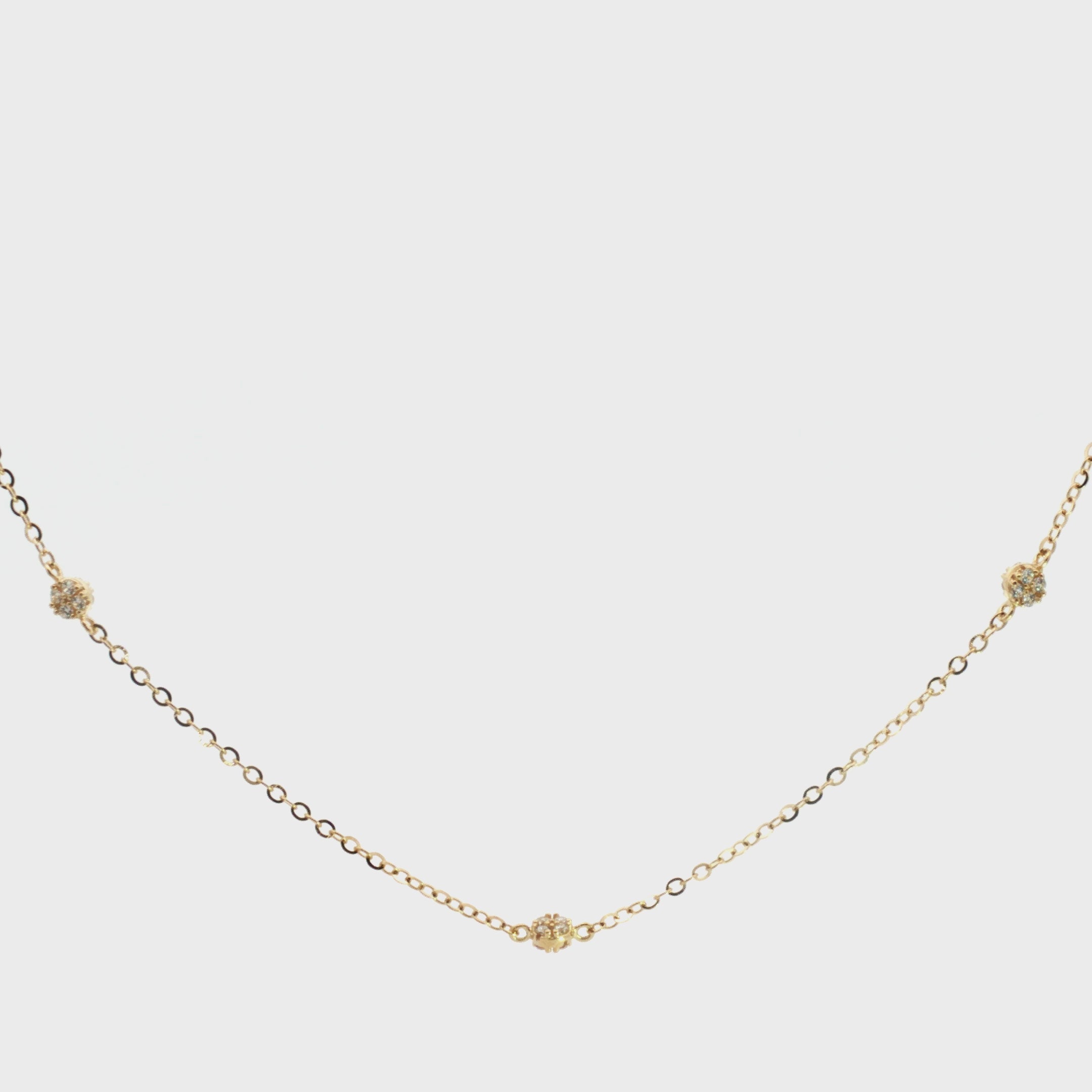 GARGANTILLA FLORES CON ZIRCONES