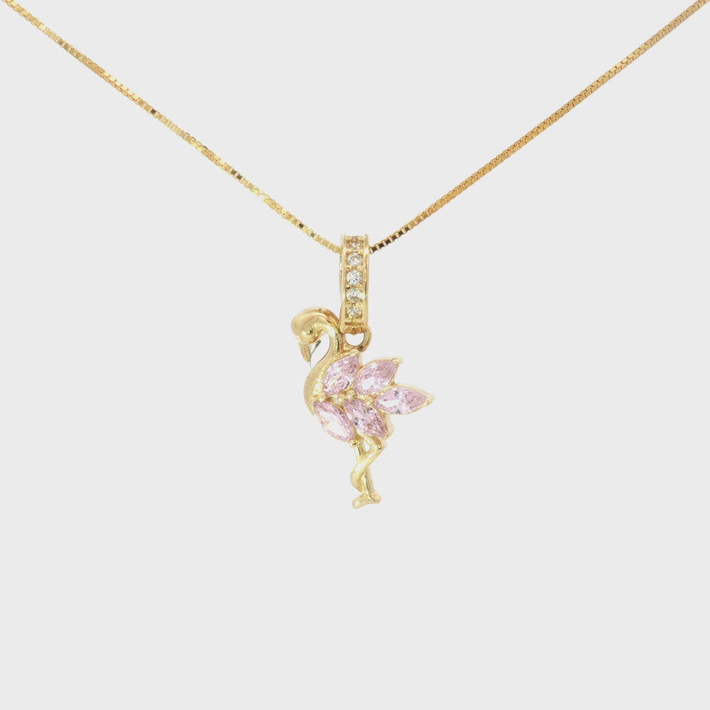 DIJE FLAMENCO ZIRCÓN ROSA