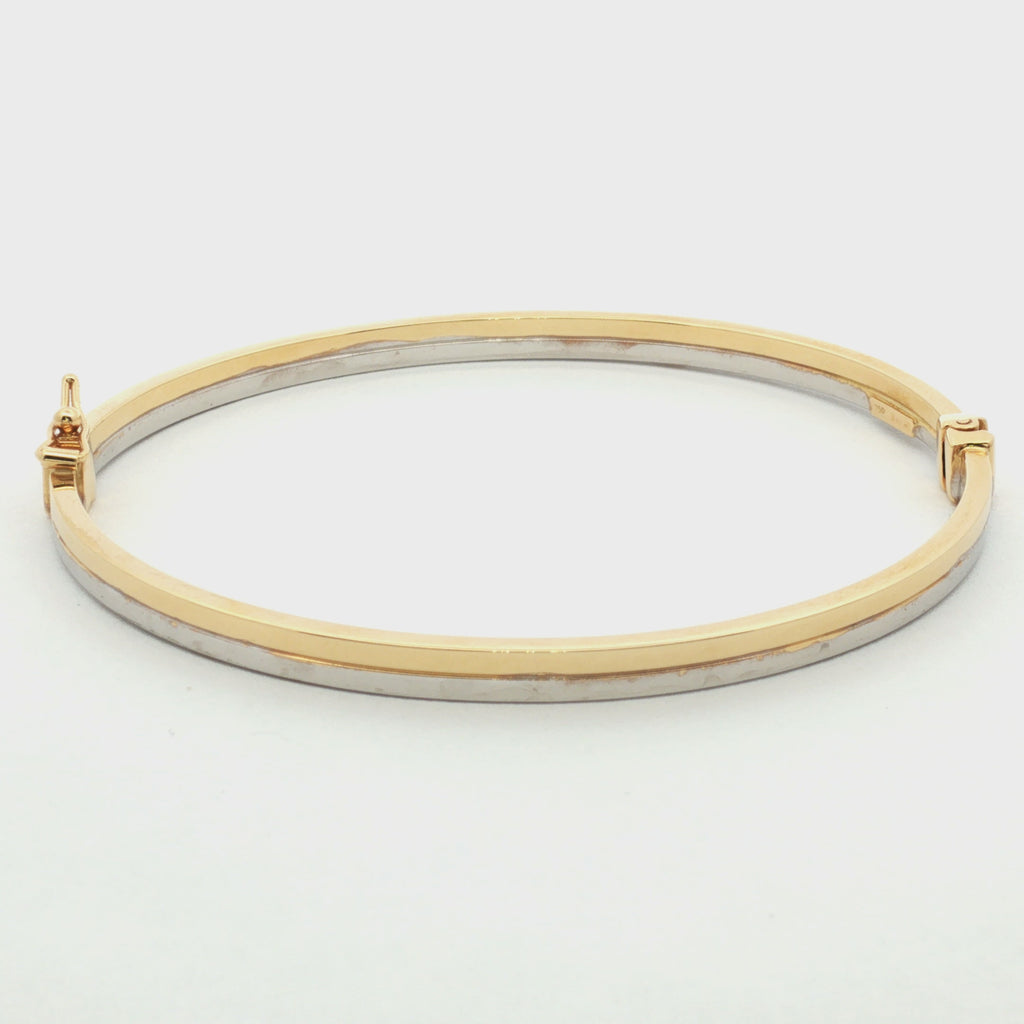 PULSERA ARO OVAL PLANO DOS FILAS