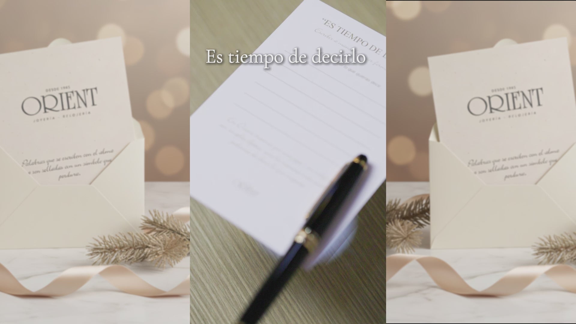 Video principal campaña joyería orient para expresar nuestros mas profundos sentimientos con un detalle significativo