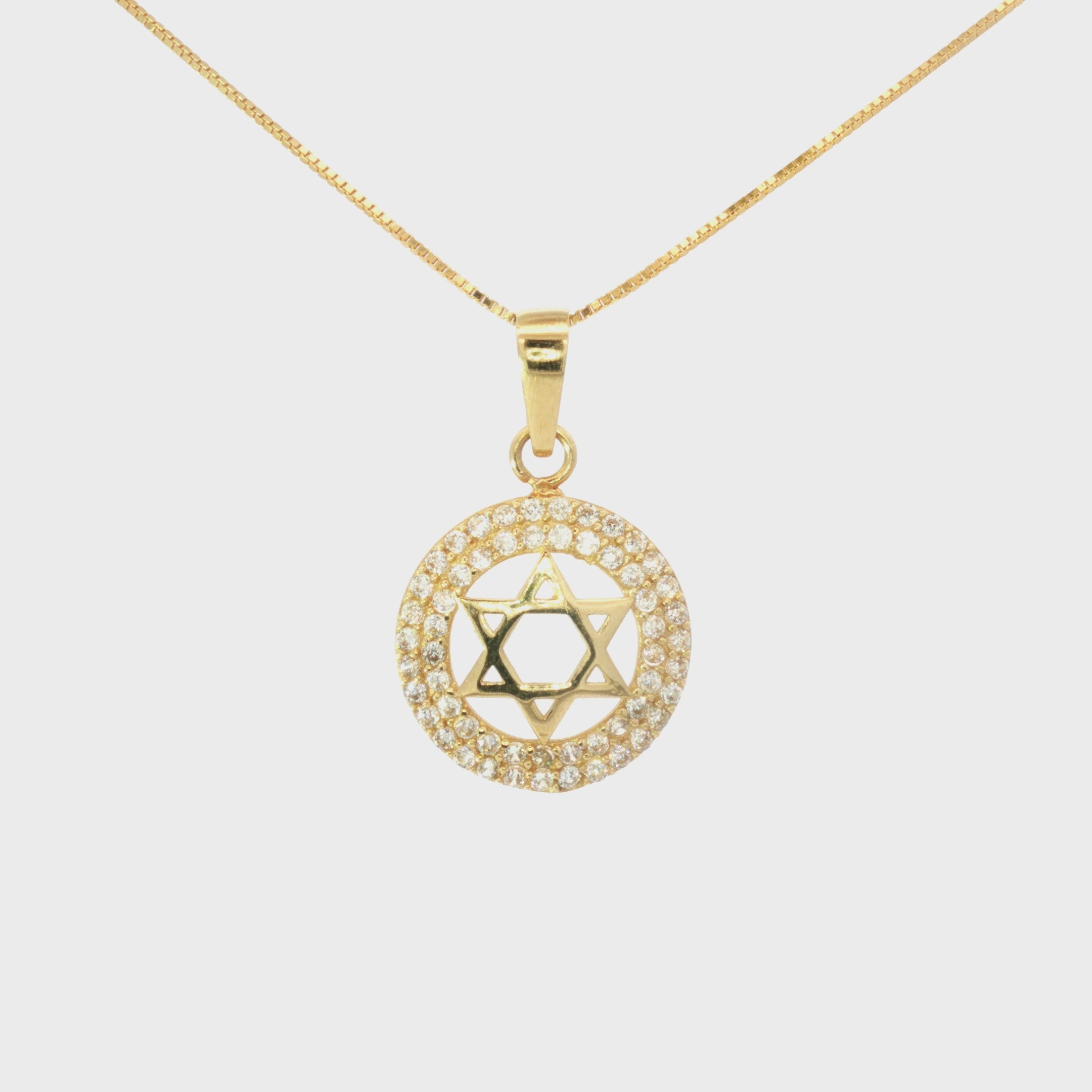 DIJE ESTRELLA DE DAVID ZIRCONES