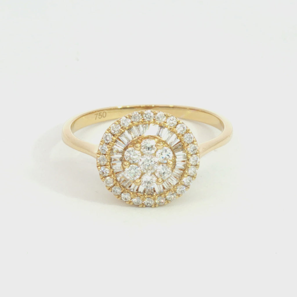 ANILLO FLOR CON DIAMANTES